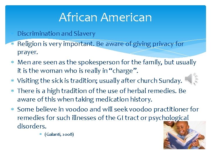 African American Discrimination and Slavery Religion is very important. Be aware of giving privacy