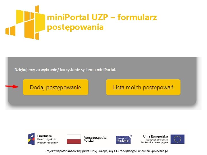 mini. Portal UZP – formularz postępowania 