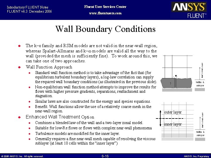 Introductory FLUENT Notes FLUENT v 6. 3 December 2006 Fluent User Services Center www.