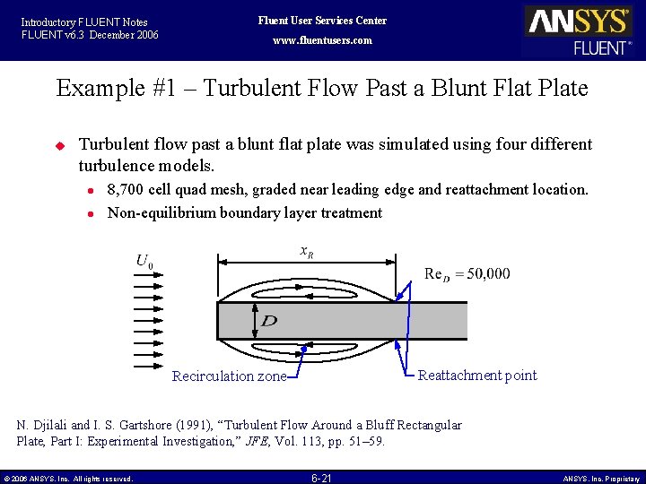 Introductory FLUENT Notes FLUENT v 6. 3 December 2006 Fluent User Services Center www.