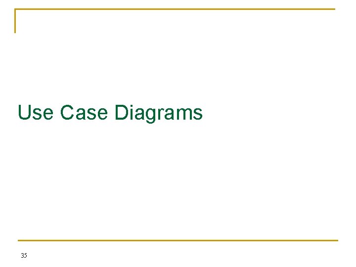 Use Case Diagrams 35 