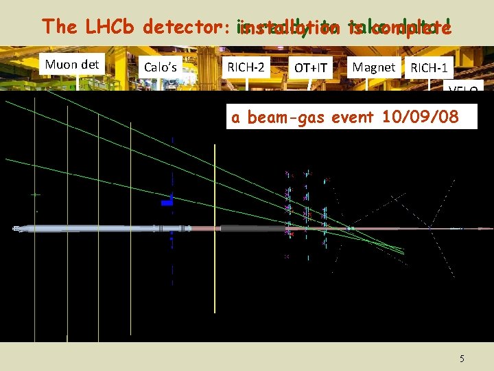 ready to take data ! The LHCb detector : is installation is complete Muon