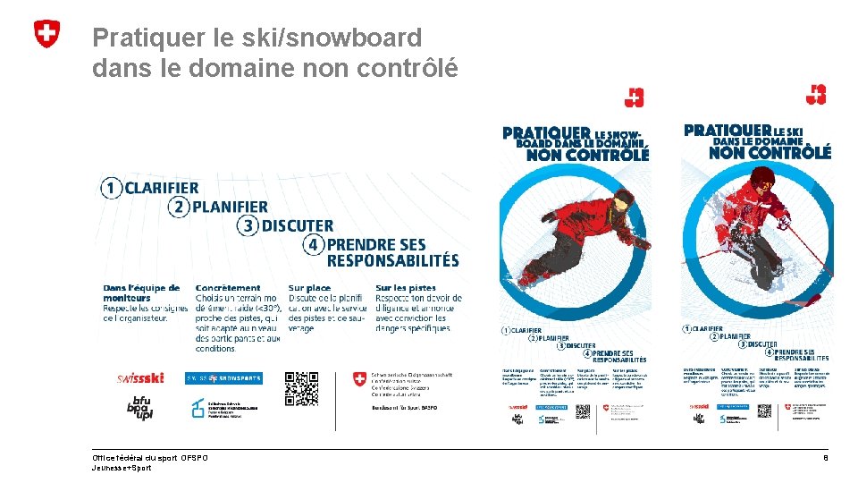 Pratiquer le ski/snowboard dans le domaine non contrôlé Office fédéral du sport OFSPO Jeunesse+Sport