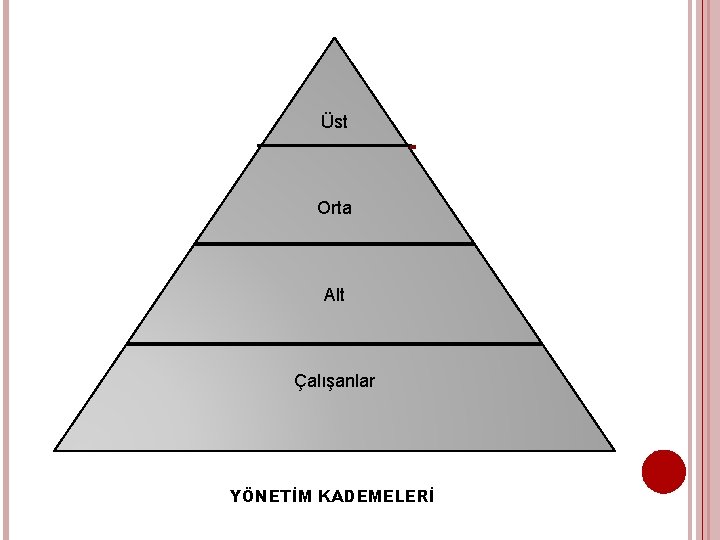 Üst Orta Alt Çalışanlar YÖNETİM KADEMELERİ 