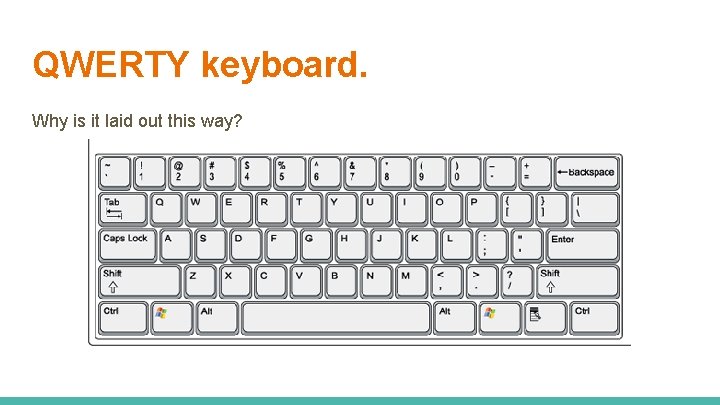 QWERTY keyboard. Why is it laid out this way? 
