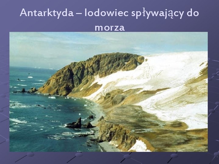 Antarktyda – lodowiec spływający do morza 