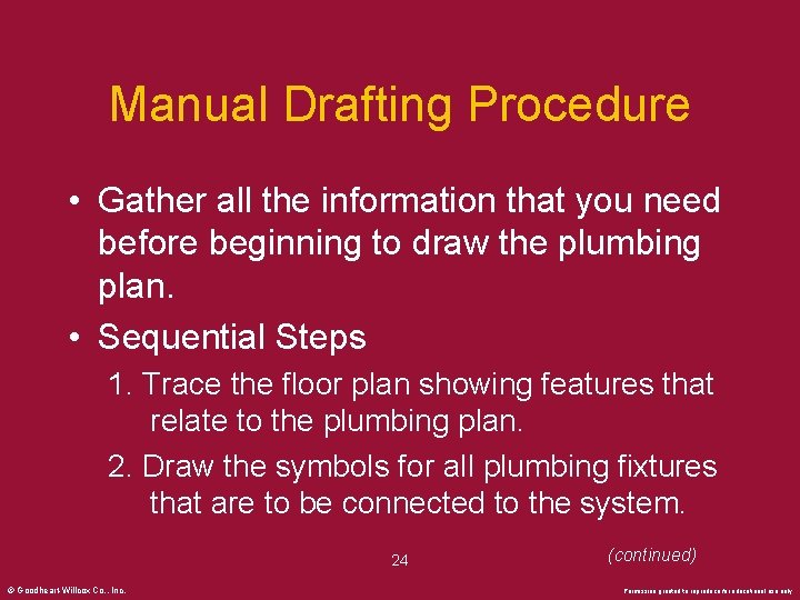 Manual Drafting Procedure • Gather all the information that you need before beginning to