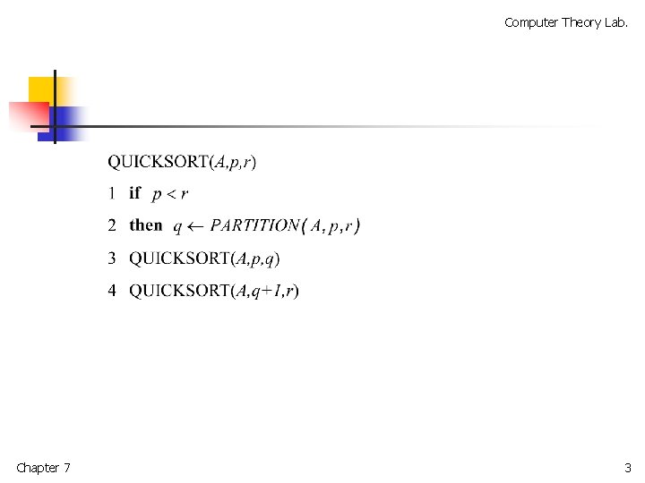 Computer Theory Lab. Chapter 7 3 