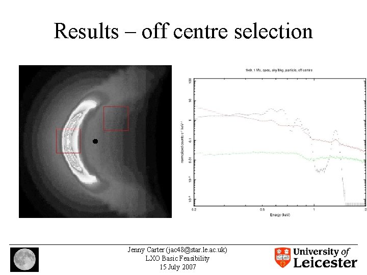 Results – off centre selection Jenny Carter (jac 48@star. le. ac. uk) LXO Basic