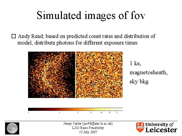 Simulated images of fov � Andy Read; based on predicted count rates and distribution