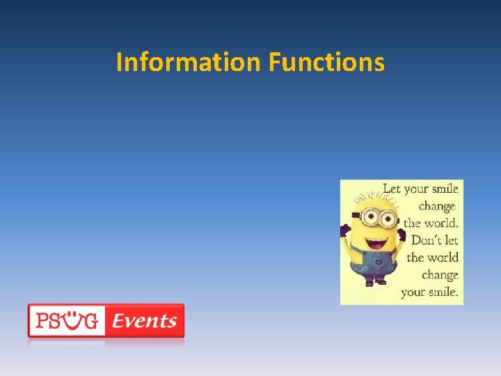 Information Functions 