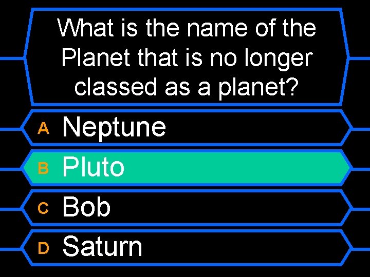What is the name of the Planet that is no longer classed as a