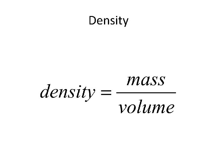 Density Experiment 3 Density Density of a rubber