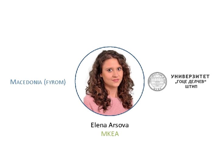 MACEDONIA (FYROM) Elena Arsova MKEA 