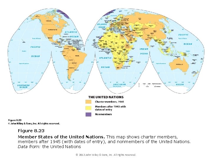 Figure 8. 23 Member States of the United Nations. This map shows charter members,