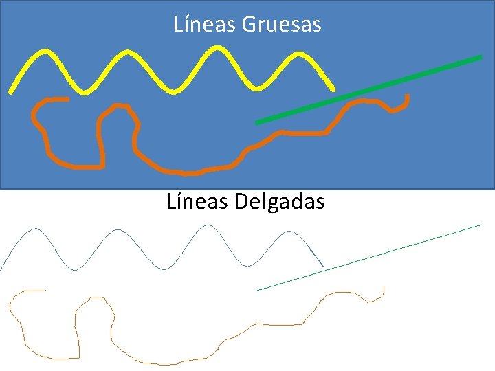 Líneas Gruesas Líneas Delgadas 