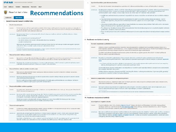 Recommendations 