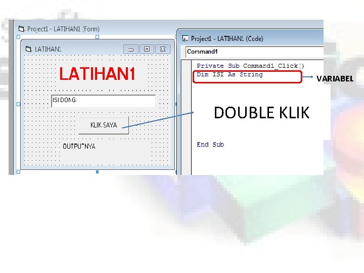 VARIABEL DOUBLE KLIK 