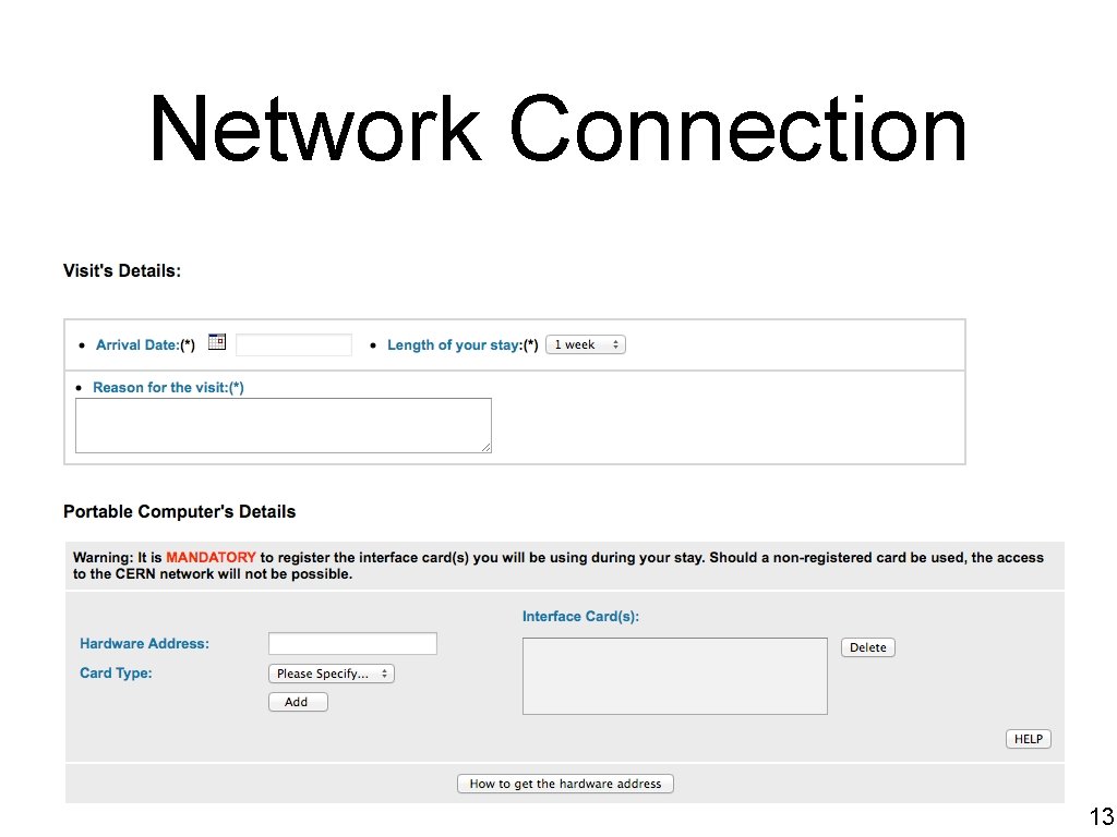 Network Connection 13 