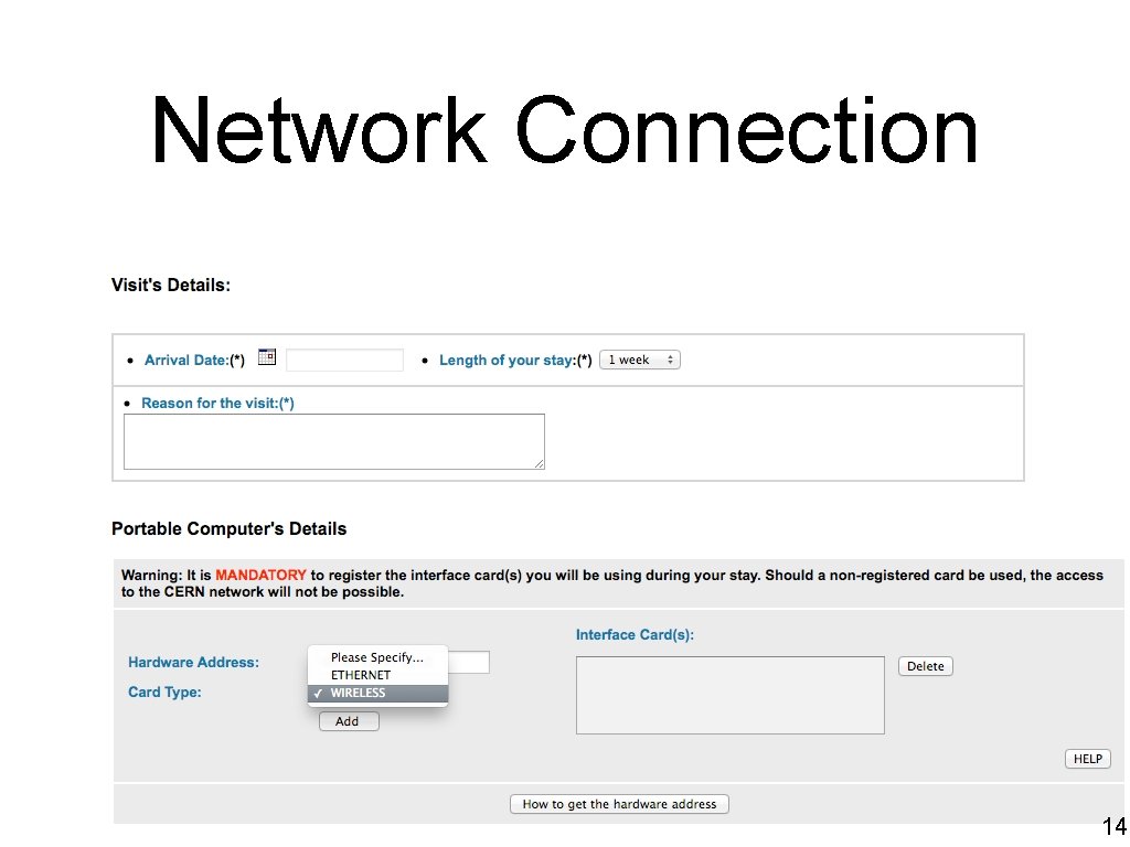 Network Connection 14 