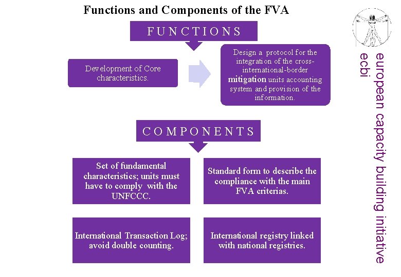 Functions and Components of the FVA FUNCTIONS COMPONENTS Set of fundamental characteristics; units must