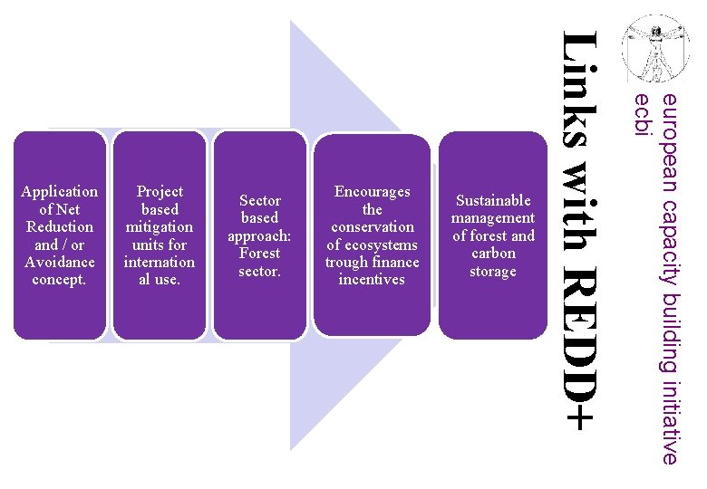 Sector based approach: Forest sector. Encourages the conservation of ecosystems trough finance incentives Sustainable
