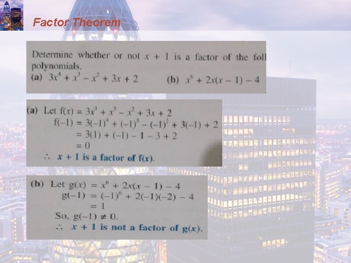Factor Theorem 