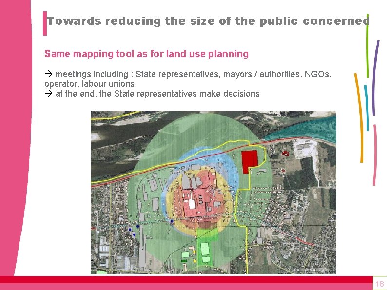 Towards reducing the size of the public concerned Same mapping tool as for land