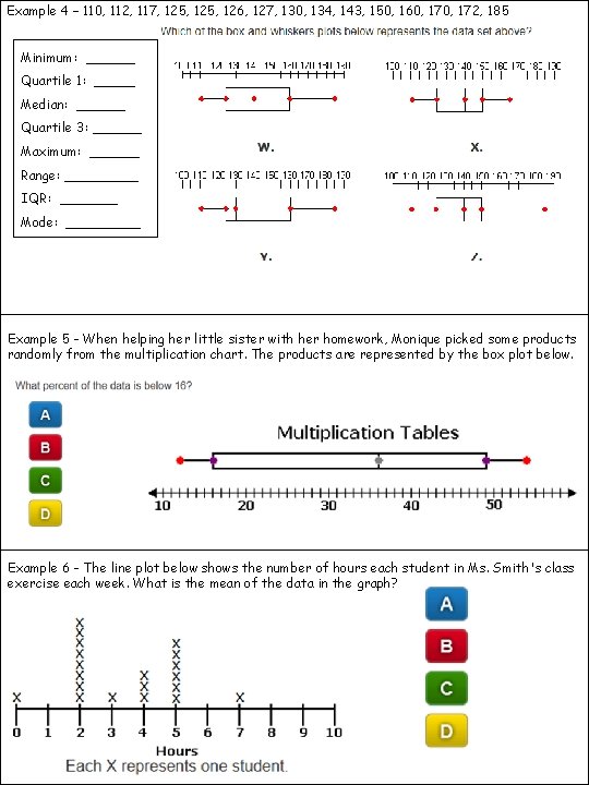 Algebra 1 B Notebook Entry Graphical Displays of