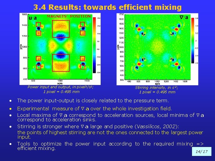 3. 4 Results: towards efficient mixing u·a Ñ·a MAGNETS’ POSITION Power input and output,