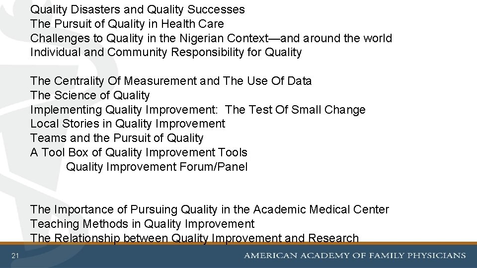 Quality Disasters and Quality Successes The Pursuit of Quality in Health Care Challenges to