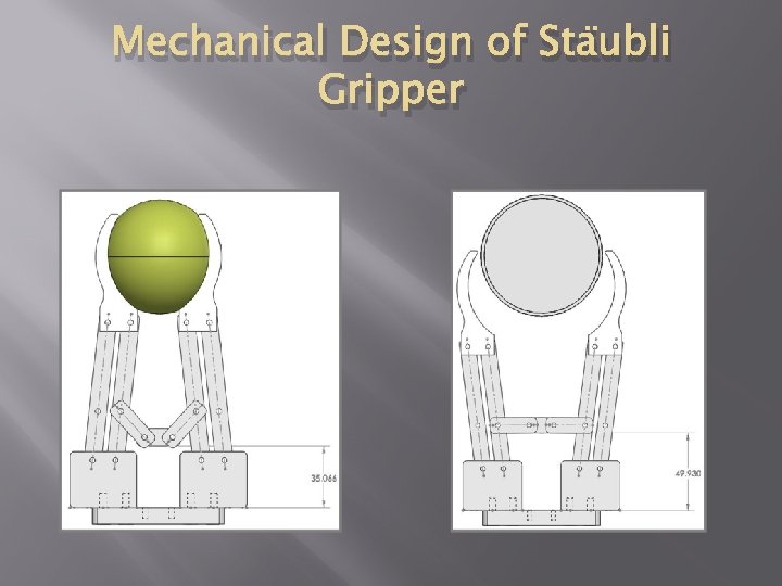 Mechanical Design of Stäubli Gripper 