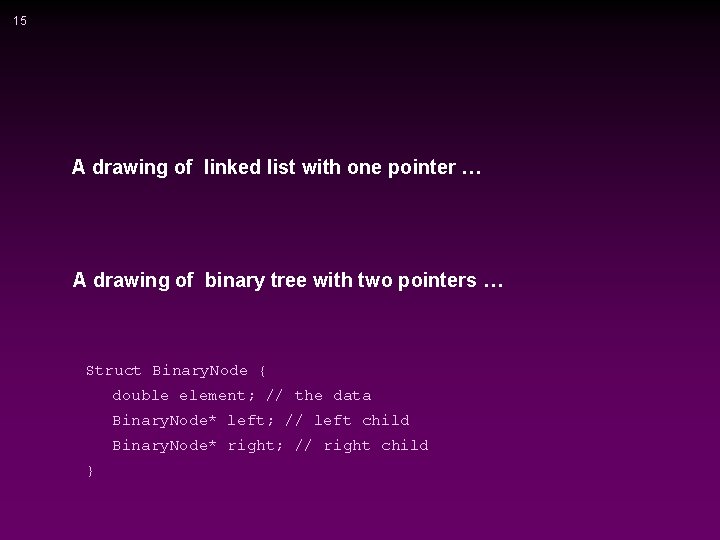 15 A drawing of linked list with one pointer … A drawing of binary