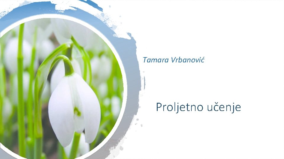 Tamara Vrbanović Proljetno učenje Projekt Podrška provedbi Cjelovite kurikularne reforme (CKR) 