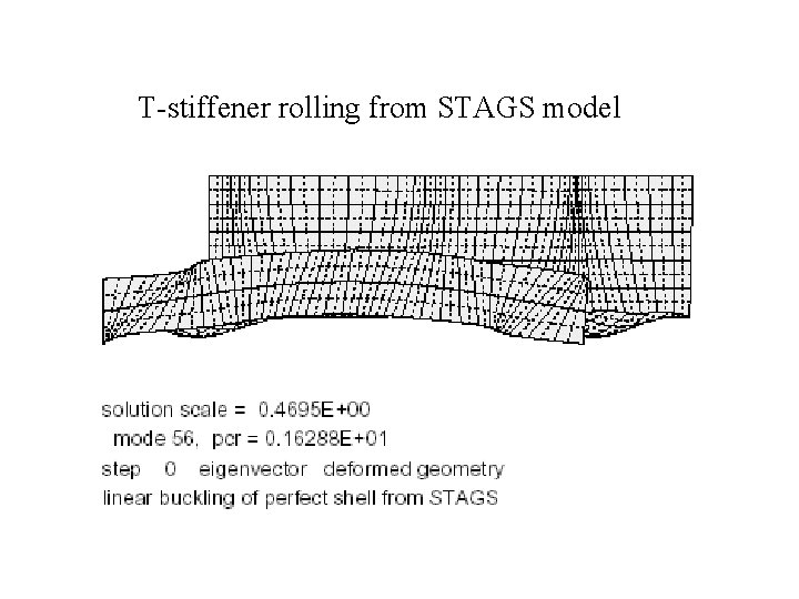 T-stiffener rolling from STAGS model 