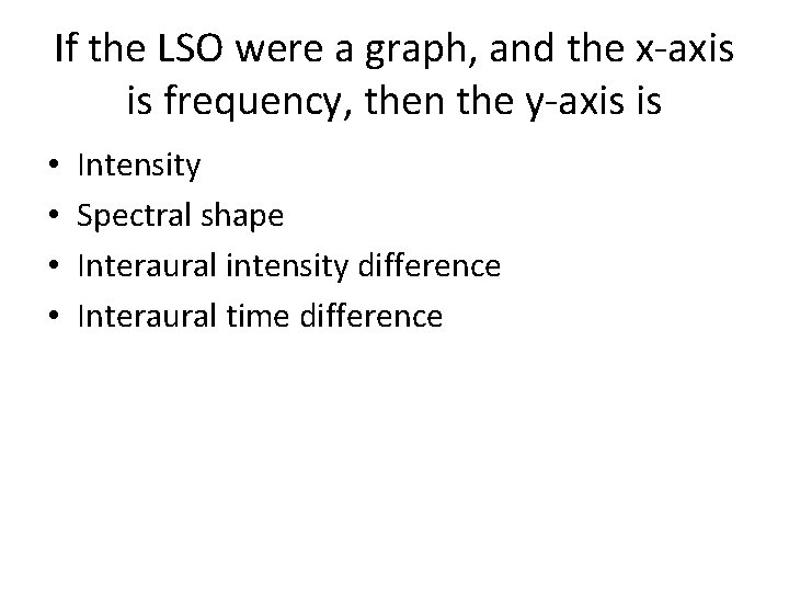 If the LSO were a graph, and the x-axis is frequency, then the y-axis