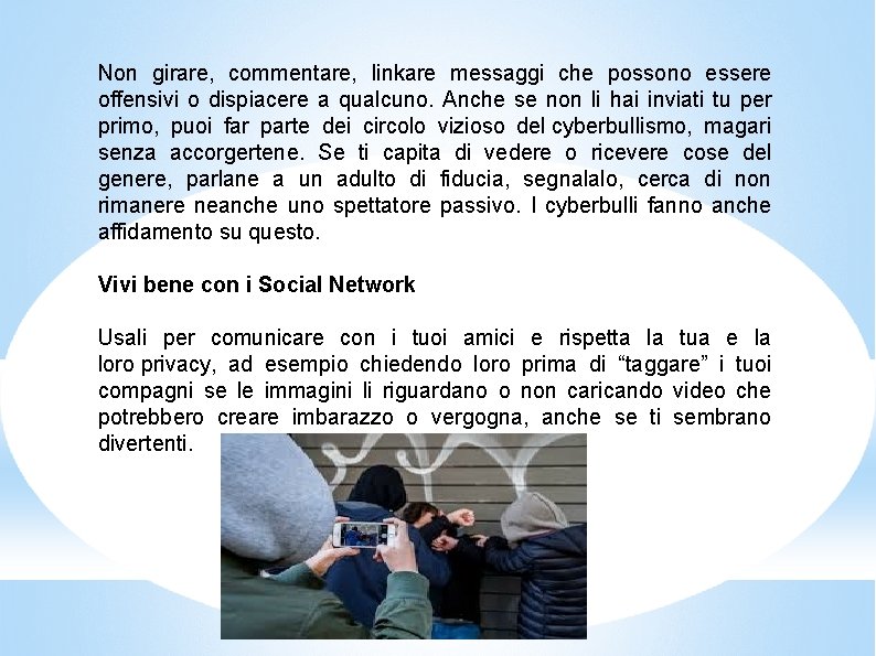 Non girare, commentare, linkare messaggi che possono essere offensivi o dispiacere a qualcuno. Anche Non girare, commentare, linkare messaggi che possono essere offensivi o dispiacere a qualcuno. Anche
