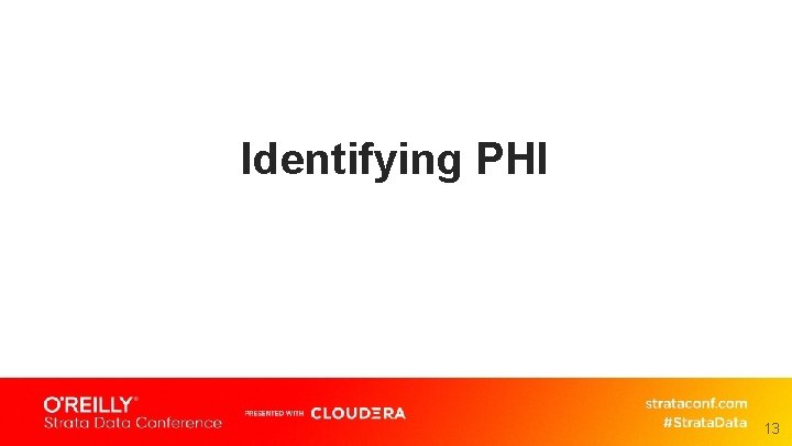 Identifying PHI 13 