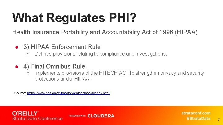 What Regulates PHI? Health Insurance Portability and Accountability Act of 1996 (HIPAA) ● 3)