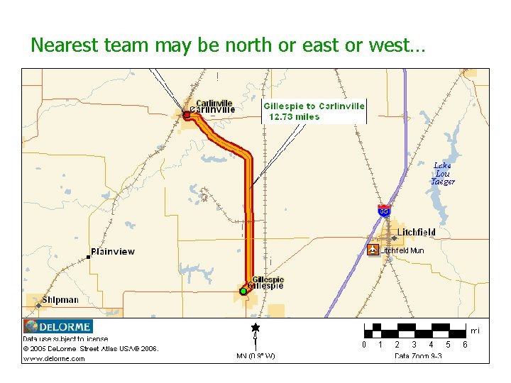 Nearest team may be north or east or west… 