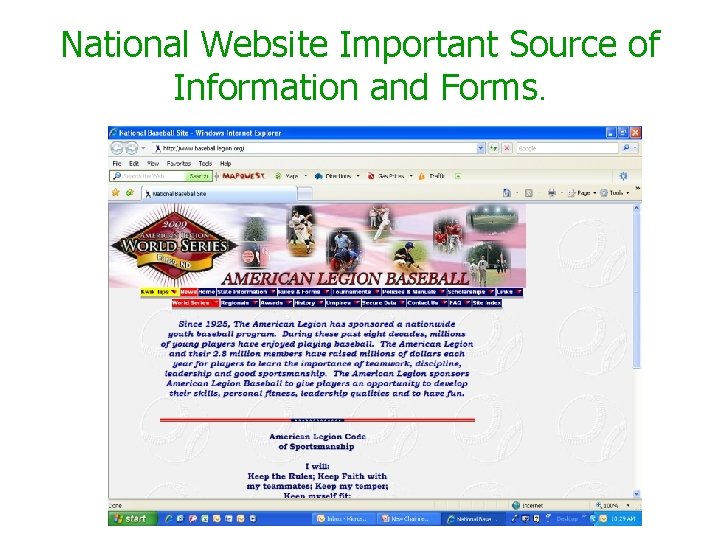 National Website Important Source of Information and Forms. 