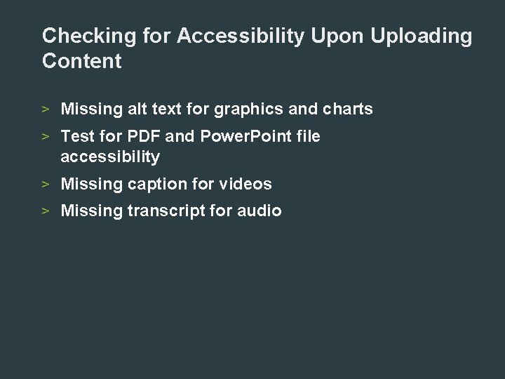 Checking for Accessibility Upon Uploading Content > Missing alt text for graphics and charts