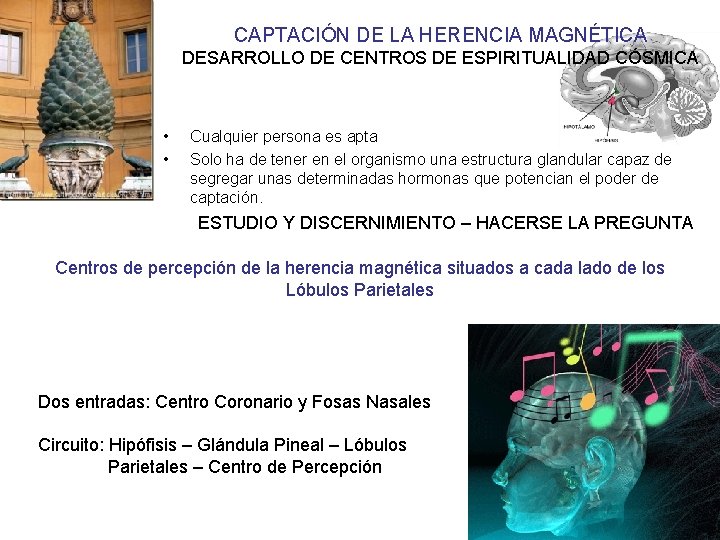 CAPTACIÓN DE LA HERENCIA MAGNÉTICA DESARROLLO DE CENTROS DE ESPIRITUALIDAD CÓSMICA • • Cualquier