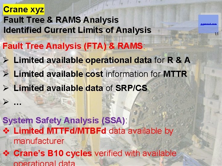 Crane xyz Fault Tree & RAMS Analysis Identified Current Limits of Analysis Fault Tree