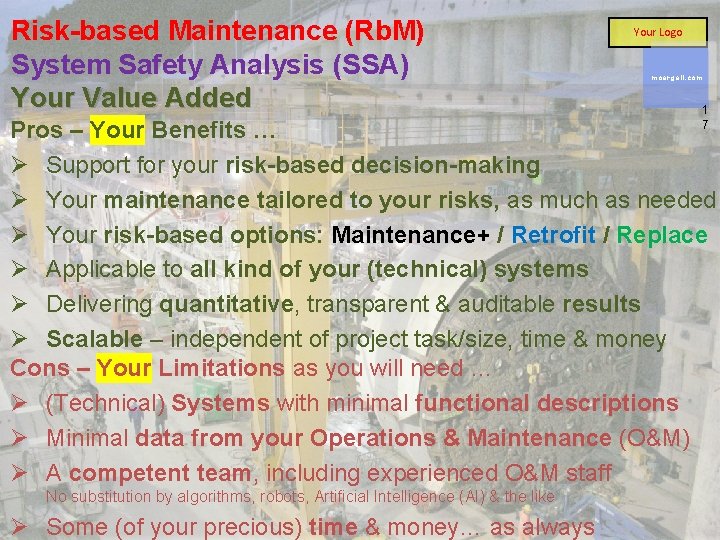 Risk-based Maintenance (Rb. M) System Safety Analysis (SSA) Your Value Added Your Logo moergeli.