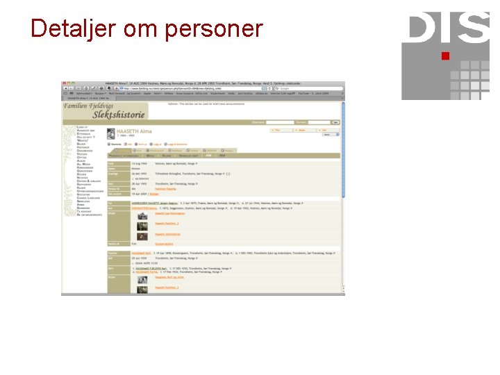 Detaljer om personer 