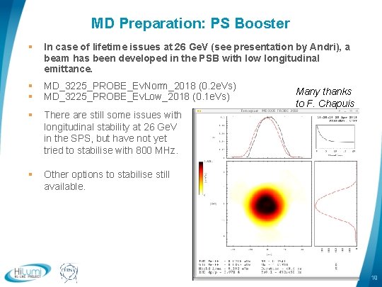 MD Preparation: PS Booster § In case of lifetime issues at 26 Ge. V
