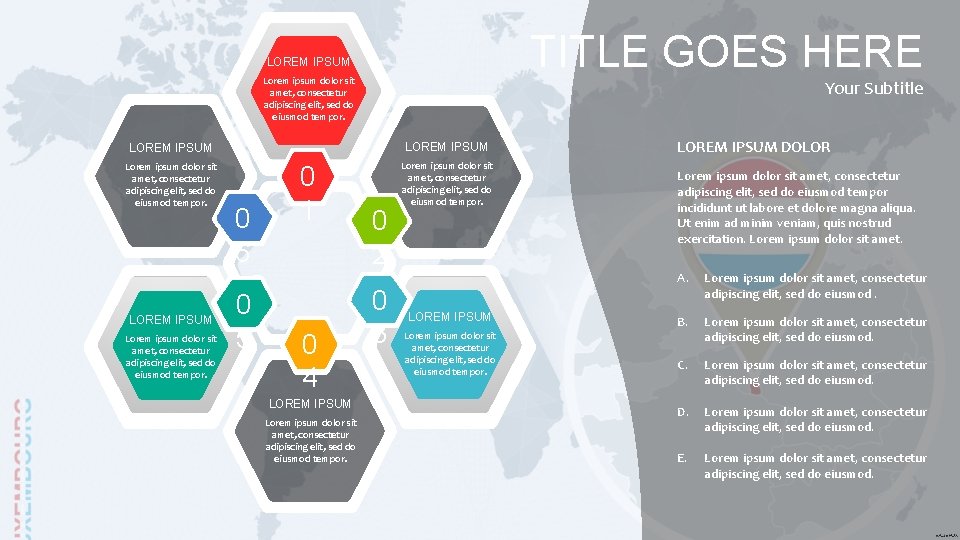 TITLE GOES HERE LOREM IPSUM Lorem ipsum dolor sit amet, consectetur adipiscing elit, sed