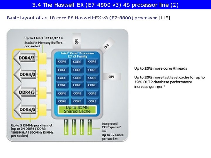 3. 4 The Haswell-EX (E 7 -4800 v 3) 4 S processor line (2)