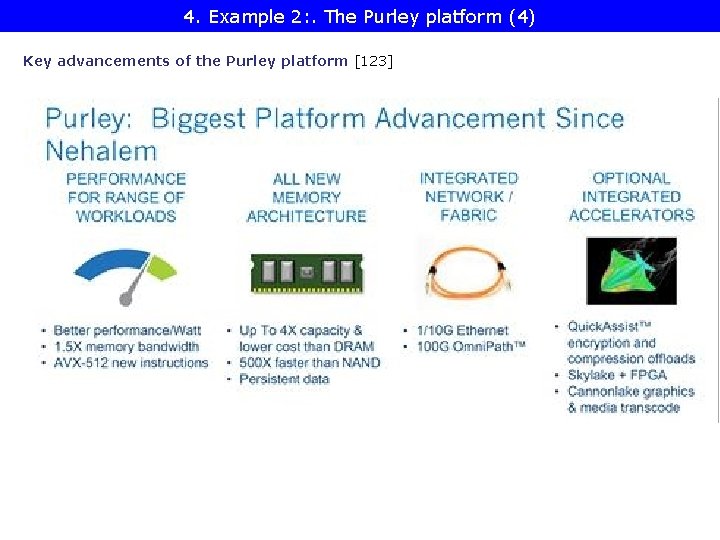 4. Example 2: . The Purley platform (4) Key advancements of the Purley platform